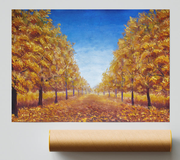 The Road Through The Orange Forest Giclee Print