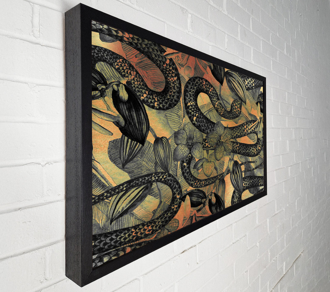  A Canvas Print of The Snakes And Flowers Canvas Print