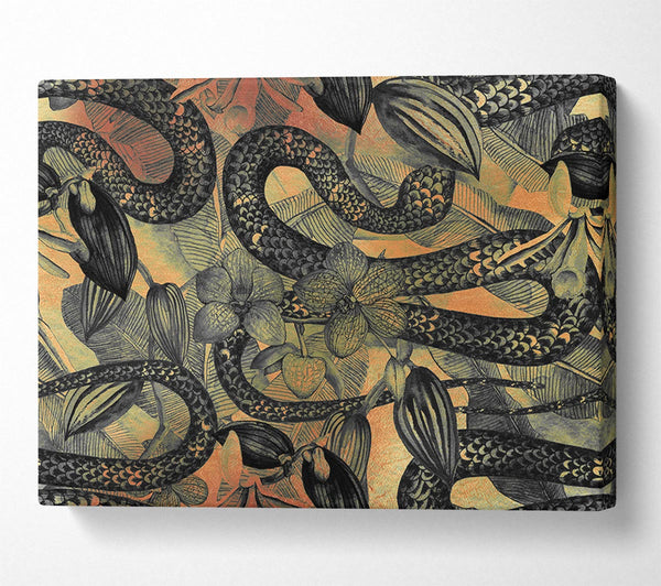  A Canvas Print of The Snakes And Flowers Canvas Print