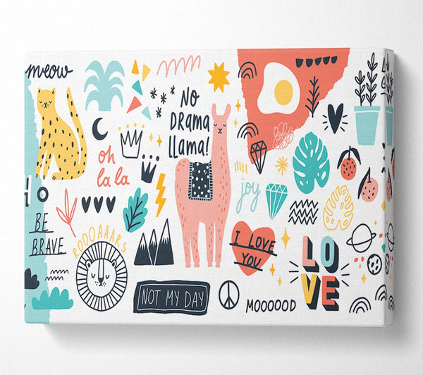  A Canvas Print of No Drama Llama Canvas Print
