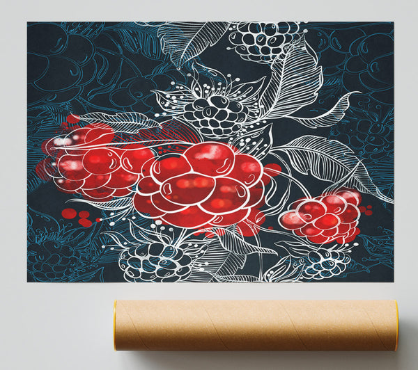 Red Berry Winter Print