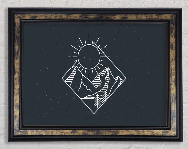The Mountain Sun Camper Framed Print