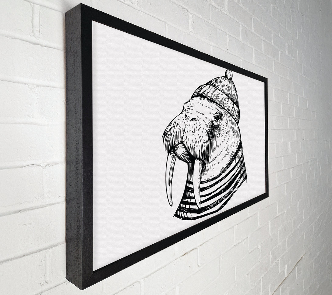  A Canvas Print of Hipster Walrus Canvas Art