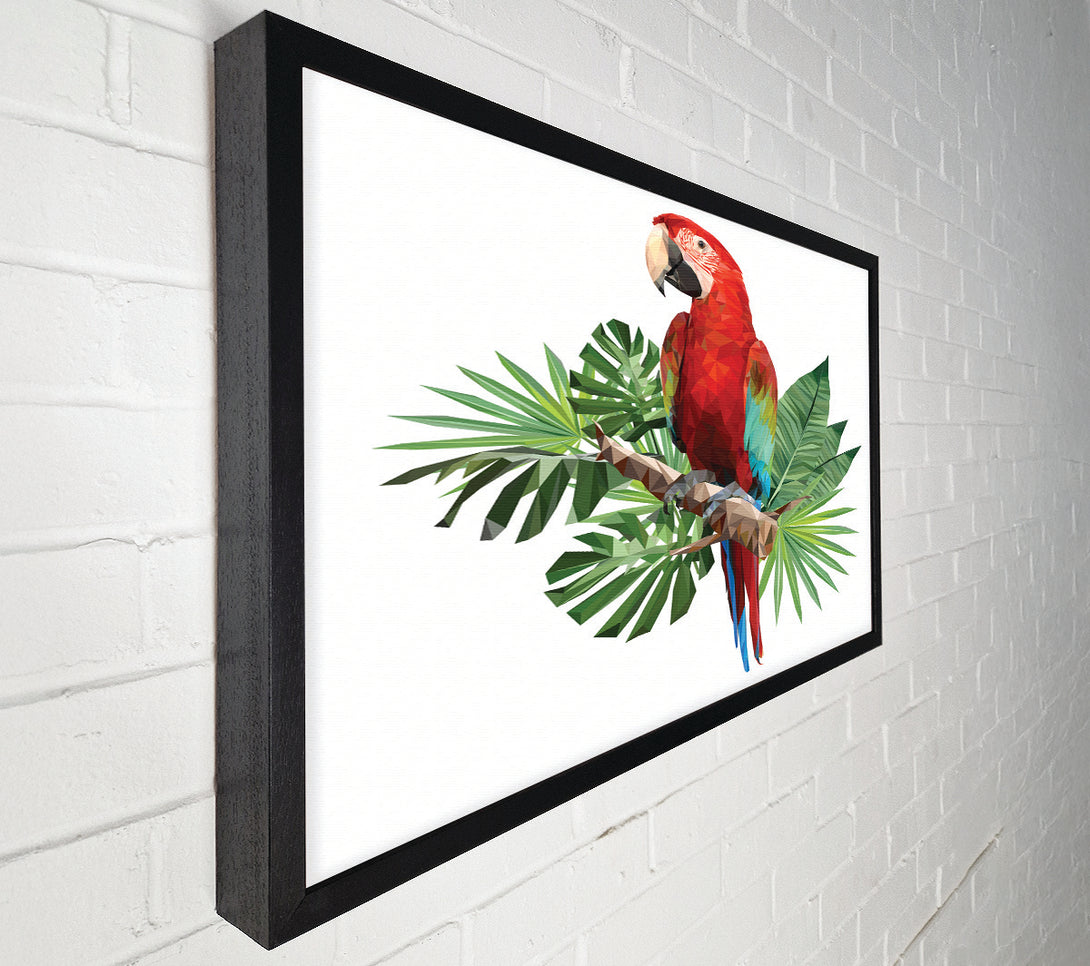  A Canvas Print of Parrot On A Branch Canvas Print