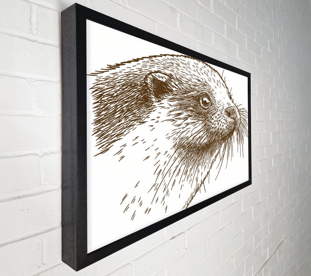  A Canvas Print of Otter Face Canvas Wall Art
