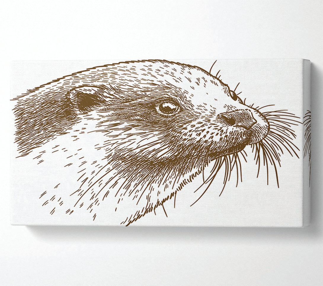  A Canvas Print of Otter Face Canvas Wall Art
