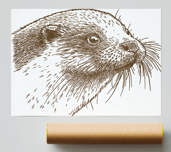 Otter Face Giclee Print