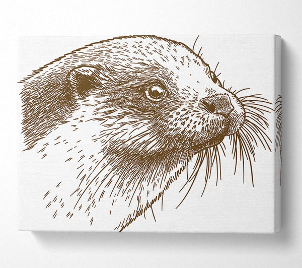  A Canvas Print of Otter Face Canvas Wall Art