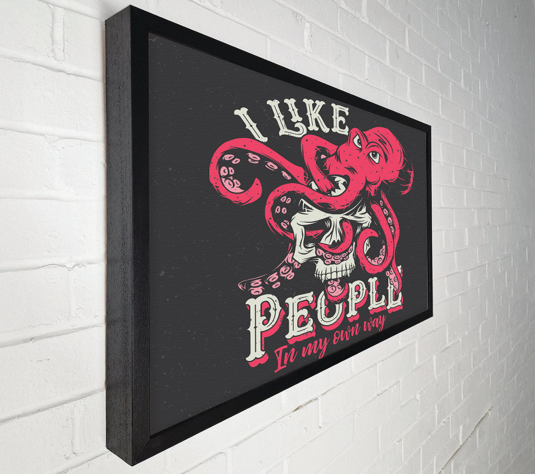  A Canvas Print of I Like People In My Own Way Canvas Wall Art