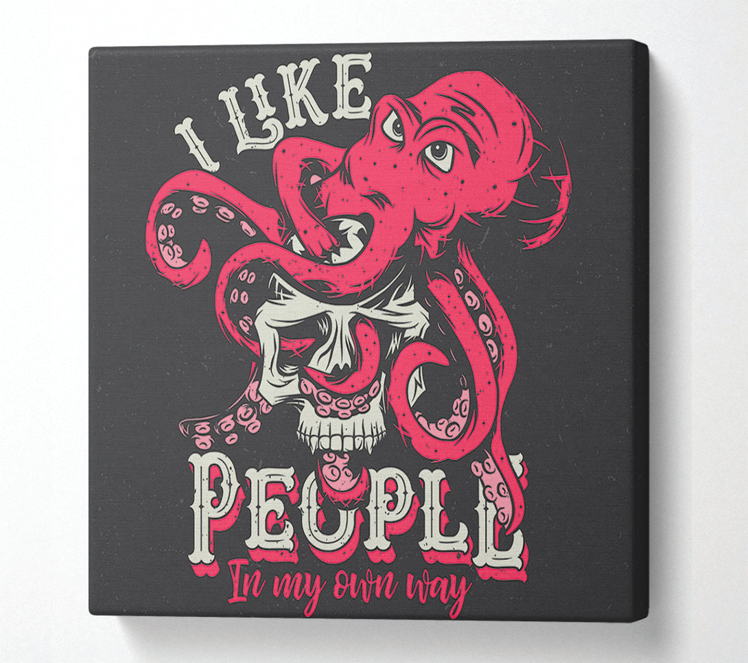  A Canvas Print of I Like People In My Own Way Canvas Wall Art