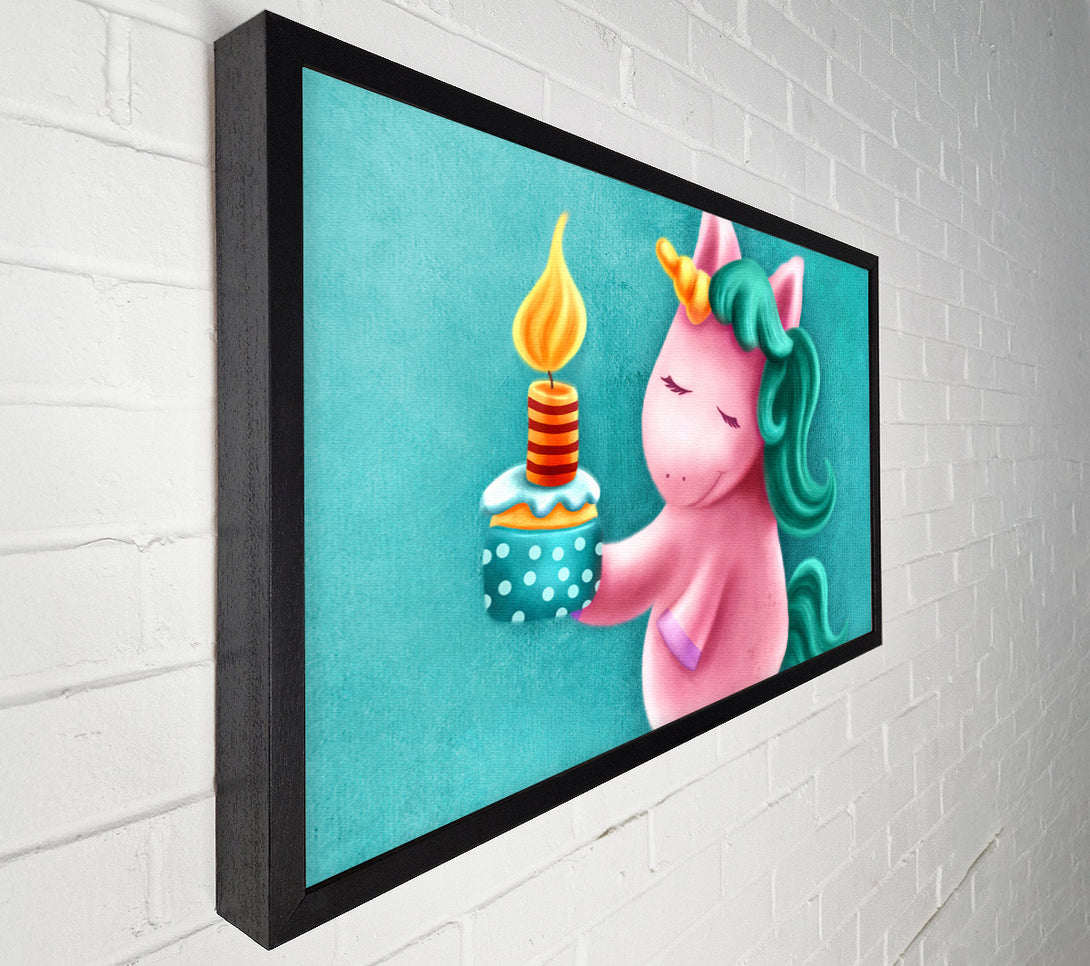  A Canvas Print of Birthday Cake Unicorn Canvas Print