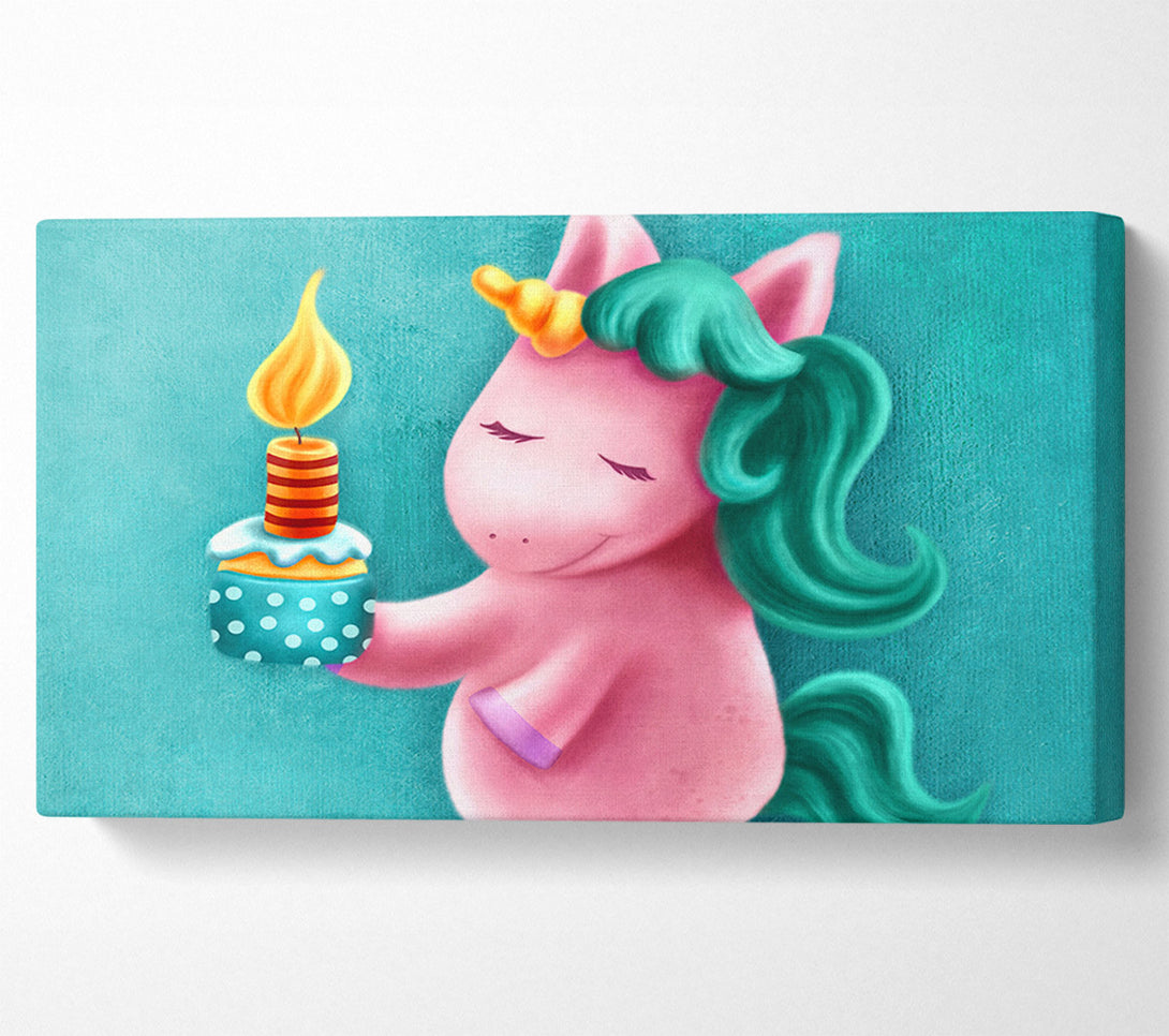  A Canvas Print of Birthday Cake Unicorn Canvas Print