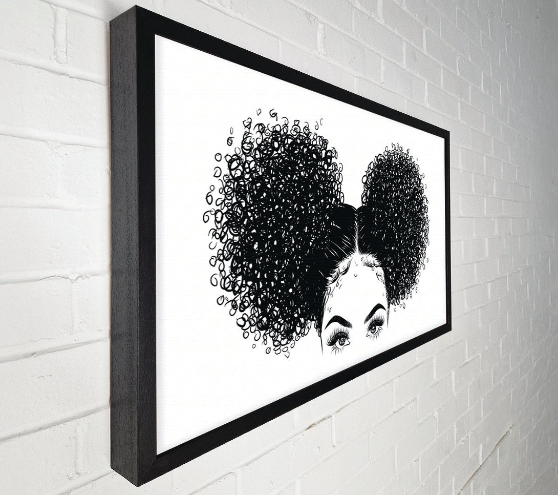  A Canvas Print of Funk Hair Woman Canvas Wall Art
