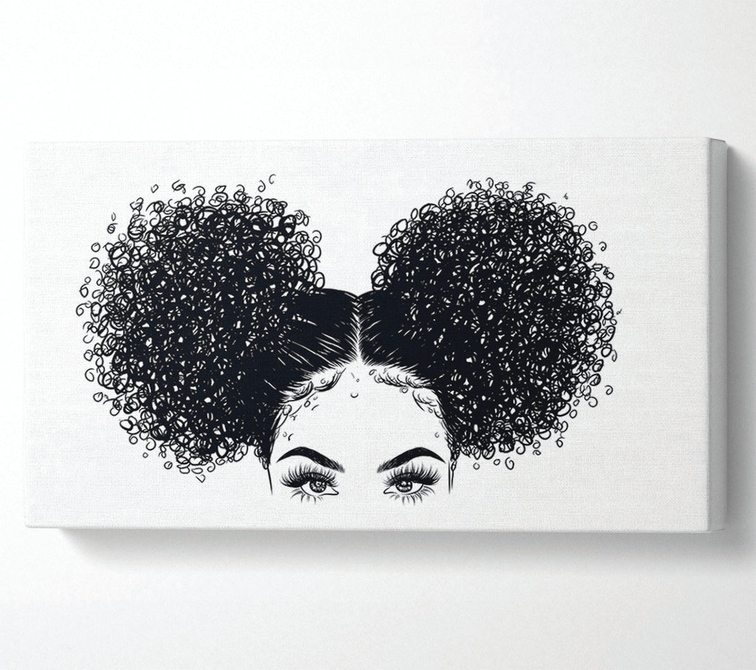  A Canvas Print of Funk Hair Woman Canvas Wall Art