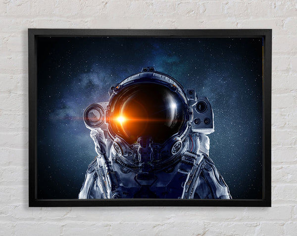 Reflection Of The Sun Spaceman Framed Print