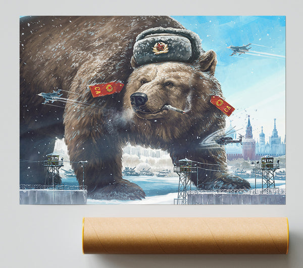 Russian Brown Bear Print