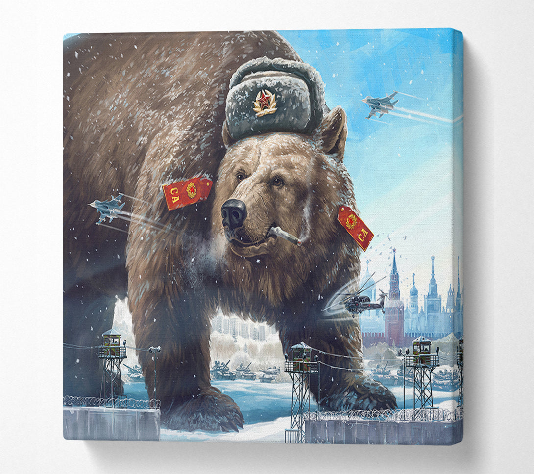  A Canvas Print of Russian Brown Bear Canvas Print