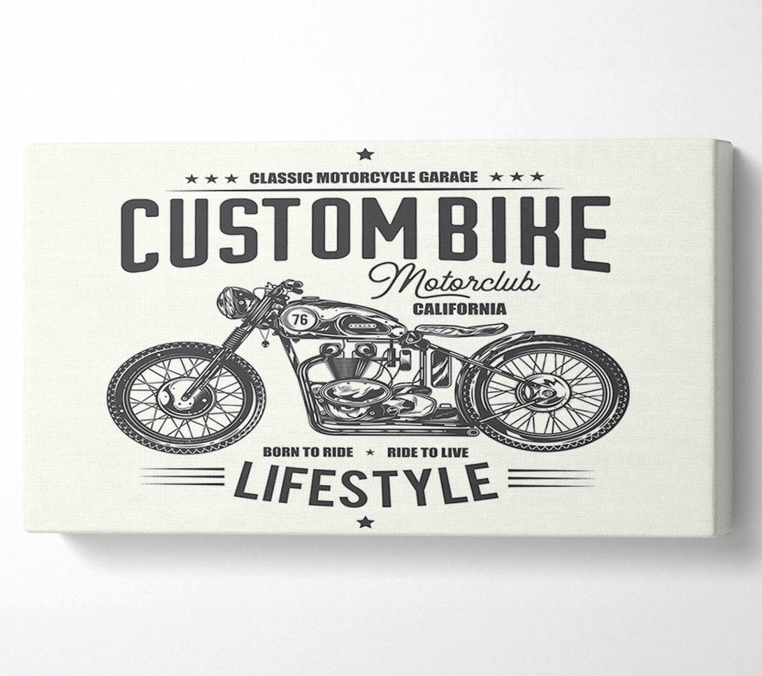  A Canvas Print of Custom Bike Motor Club Canvas Print