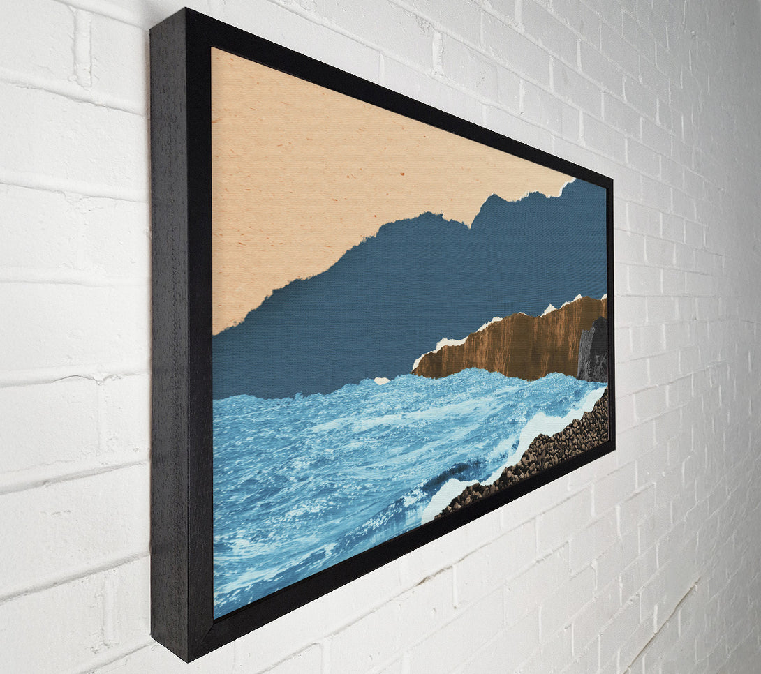  A Canvas Print of Cut Out Mountain Ocean Canvas Wall Art