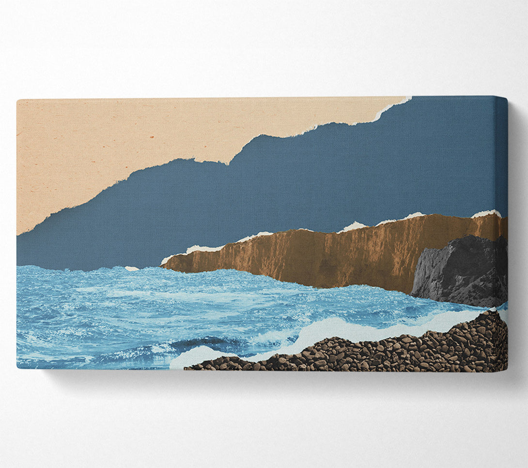  A Canvas Print of Cut Out Mountain Ocean Canvas Wall Art