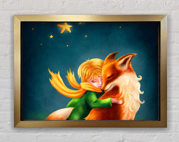 Hugging The Fox Framed Print