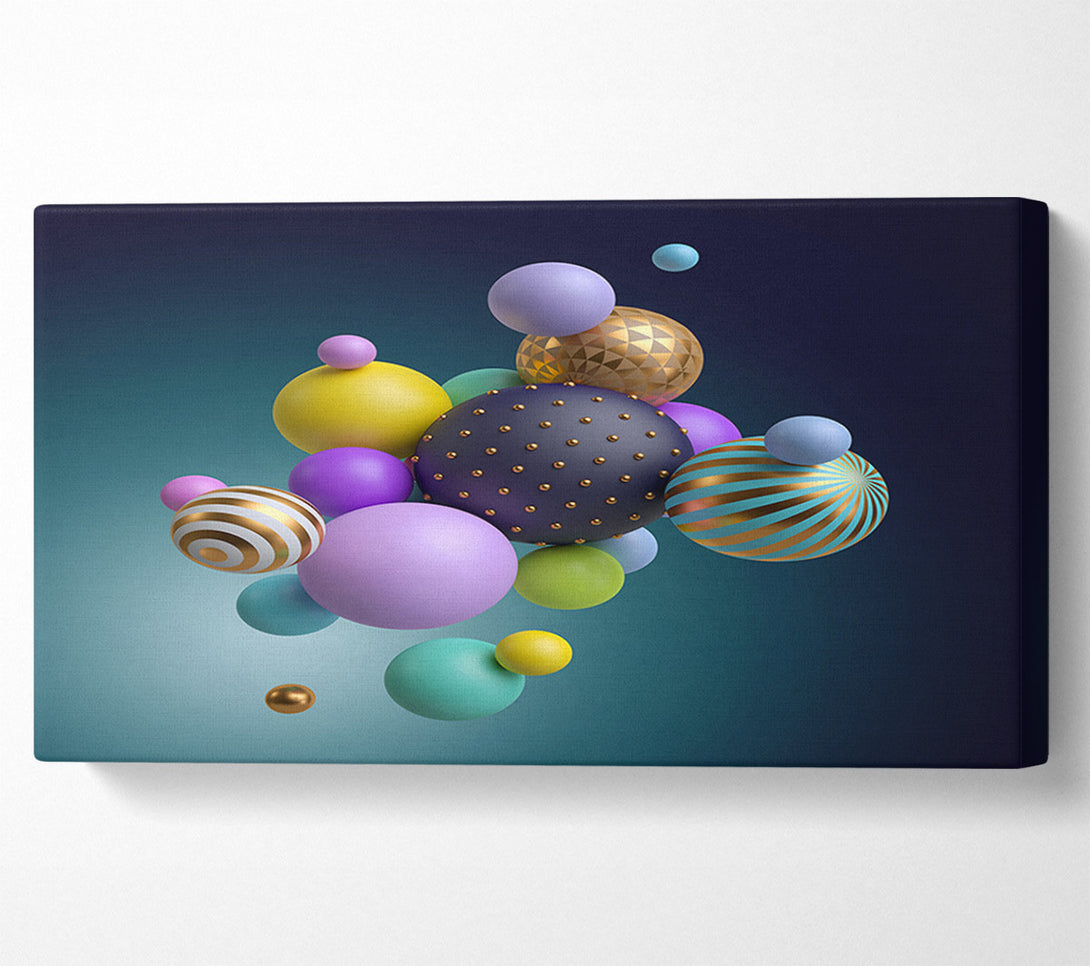  A Canvas Print of Spheres Of Three Dimensional Abstract Canvas Art