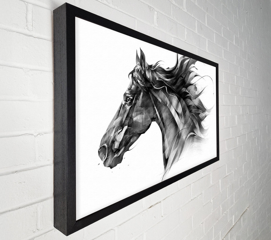  A Canvas Print of Horse Galloping Head Canvas Art