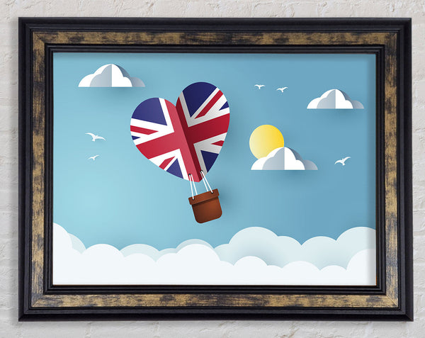 Union Jack Hot Air Balloon Framed Print