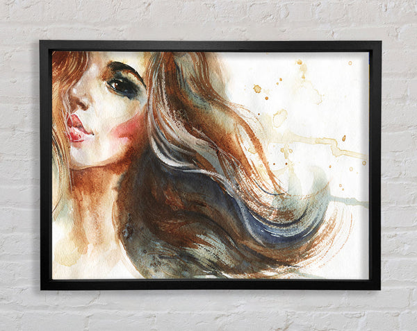 Woman Of Watercolour Beauty Framed Print