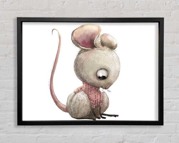 The Little Mouse Crouching Framed Print