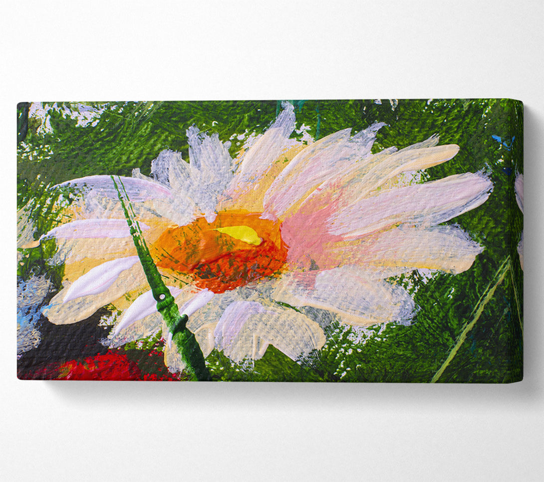  A Canvas Print of Painted Daisy Canvas Art