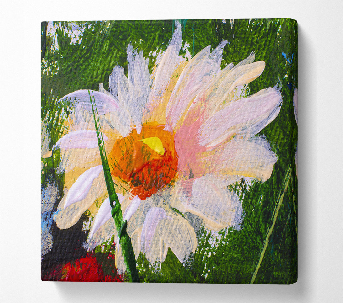  A Canvas Print of Painted Daisy Canvas Art