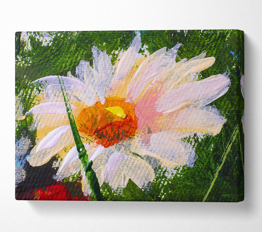  A Canvas Print of Painted Daisy Canvas Art