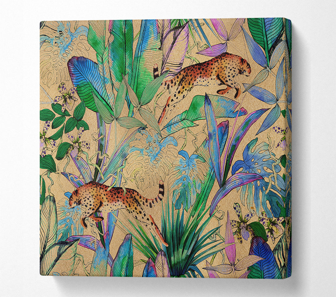  A Canvas Print of Stunning Leopard Leap Canvas Art