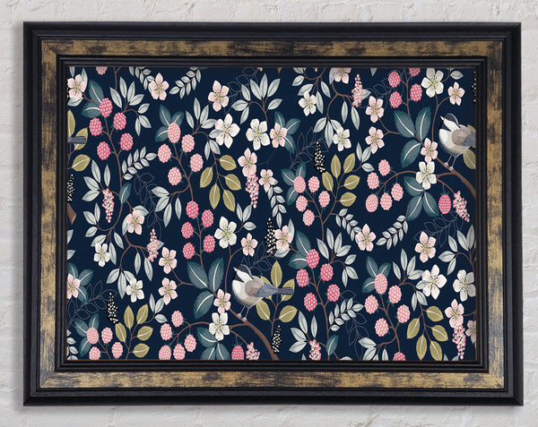 Little Flower Pattern Framed Print