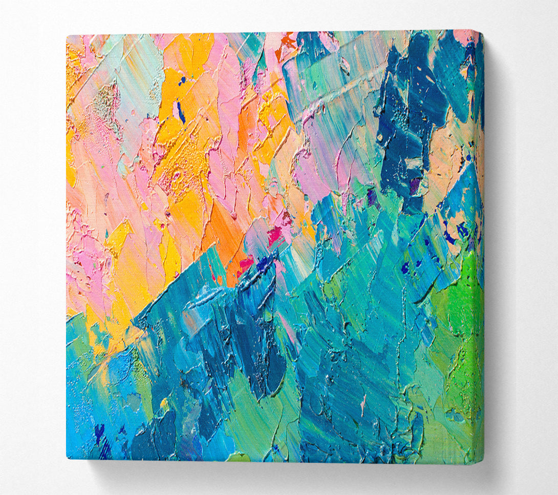 A Canvas Print of Sections Of Paint Canvas Art