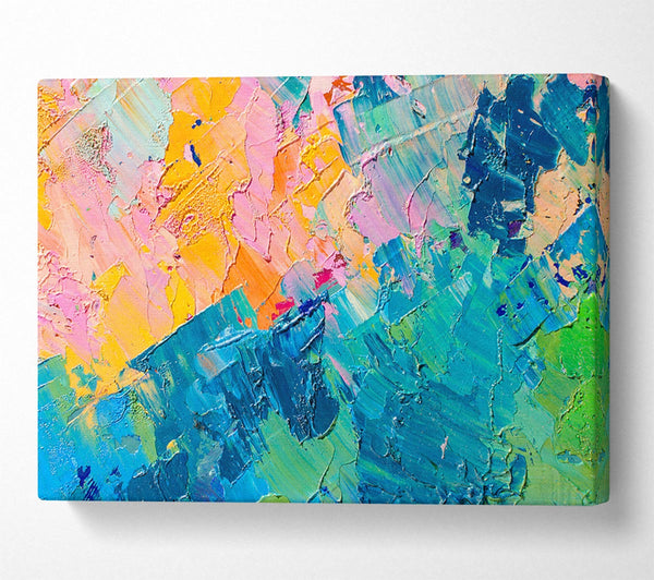  A Canvas Print of Sections Of Paint Canvas Art