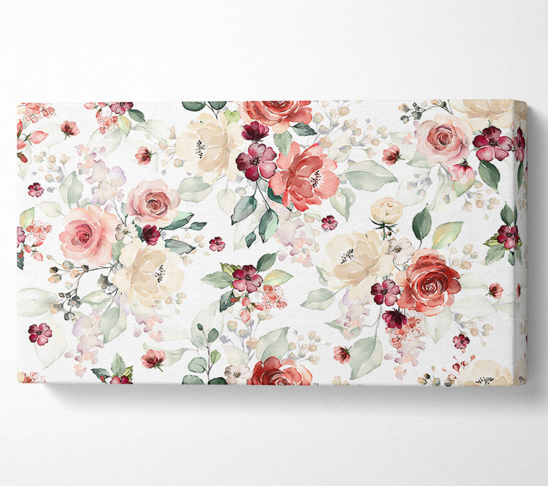  A Canvas Print of Natural Flowers In Blossom Canvas Print