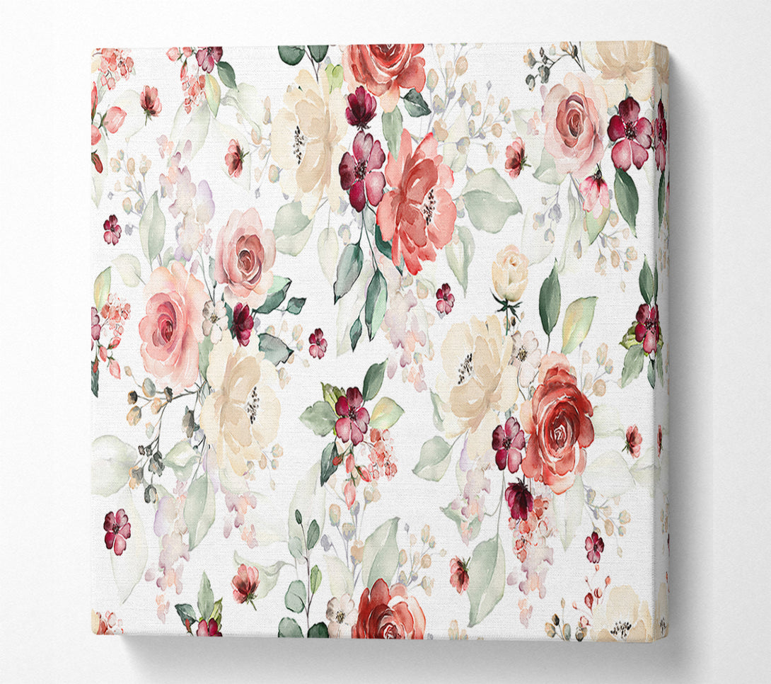  A Canvas Print of Natural Flowers In Blossom Canvas Print