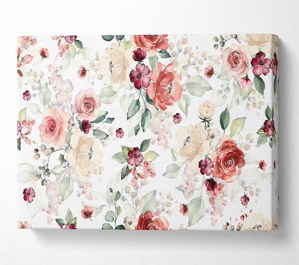  A Canvas Print of Natural Flowers In Blossom Canvas Print