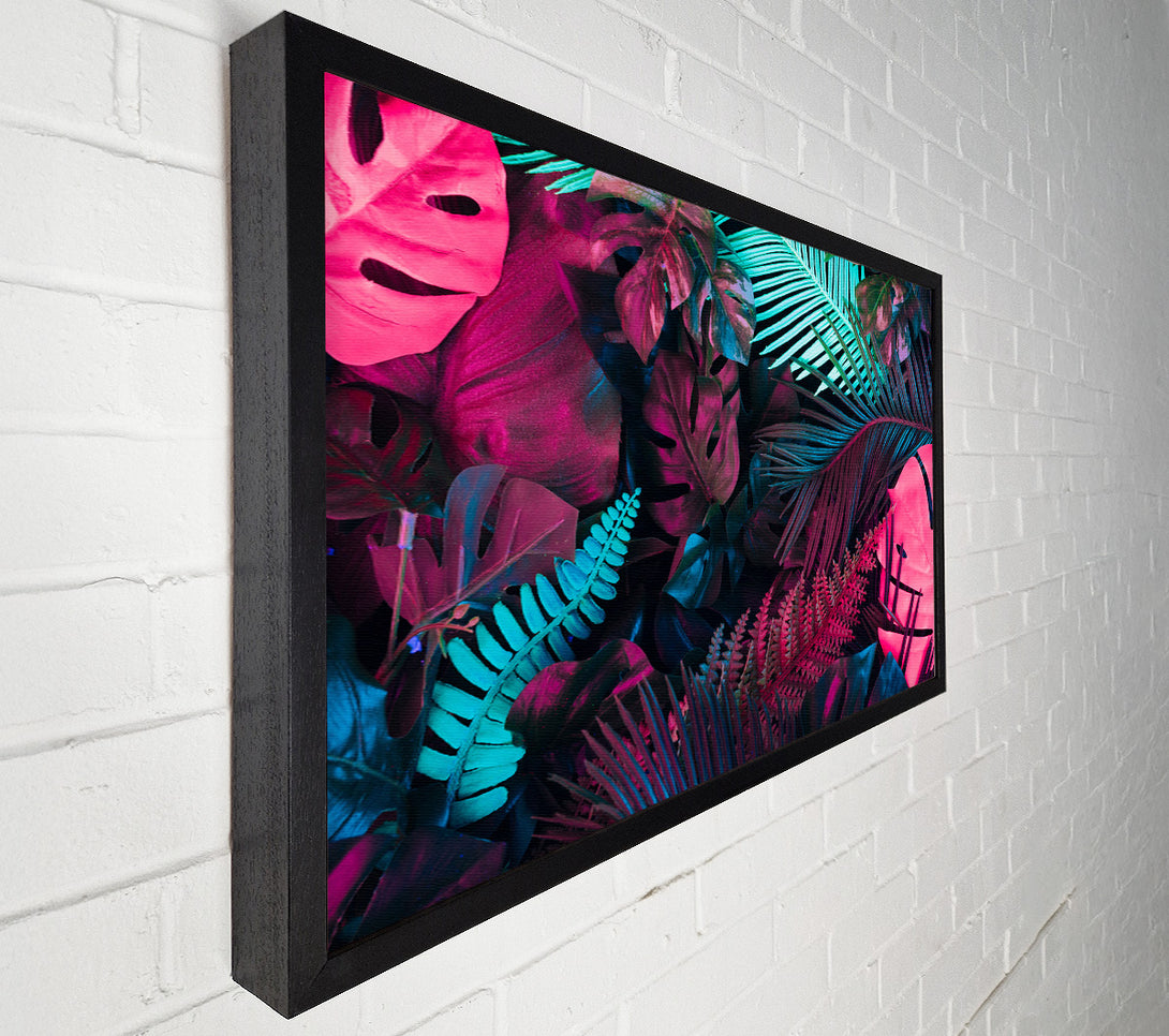  A Canvas Print of Fluorescent Palm Life Canvas Art