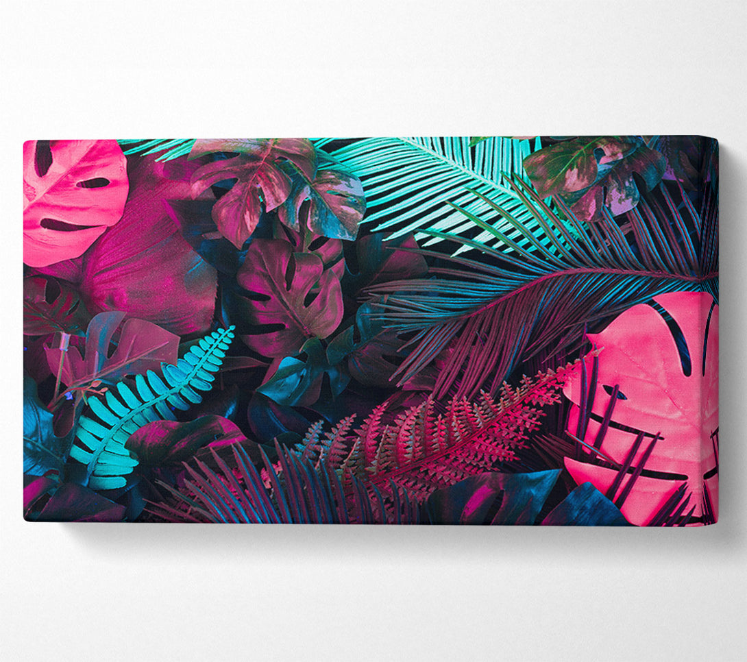  A Canvas Print of Fluorescent Palm Life Canvas Art