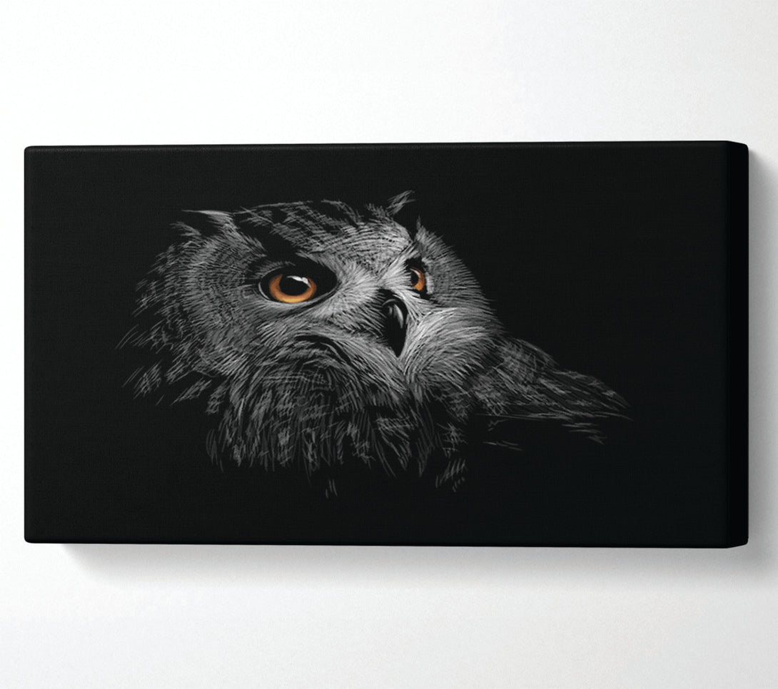 A Canvas Print of Owl In The Dark Of Night Canvas Art