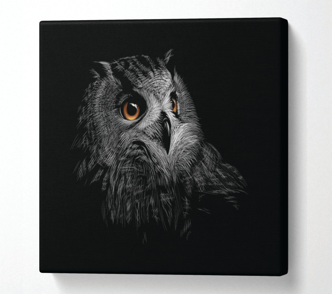  A Canvas Print of Owl In The Dark Of Night Canvas Art