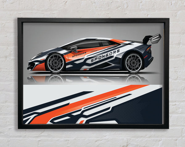 Race Supercar Framed Print