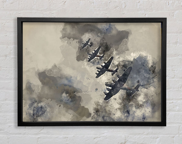 Raf Bombers In Flight Framed Print