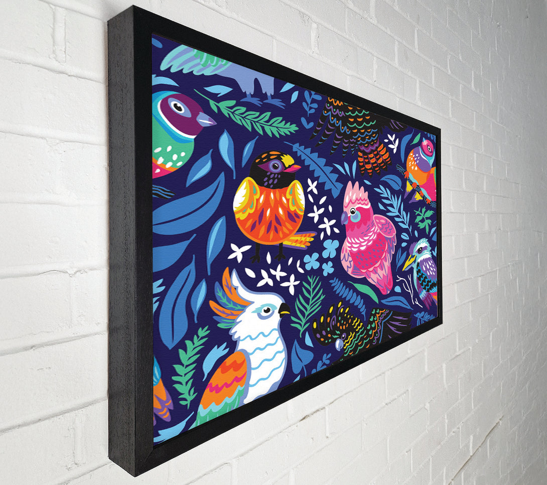  A Canvas Print of Cartoon Paradise Birds Canvas Art