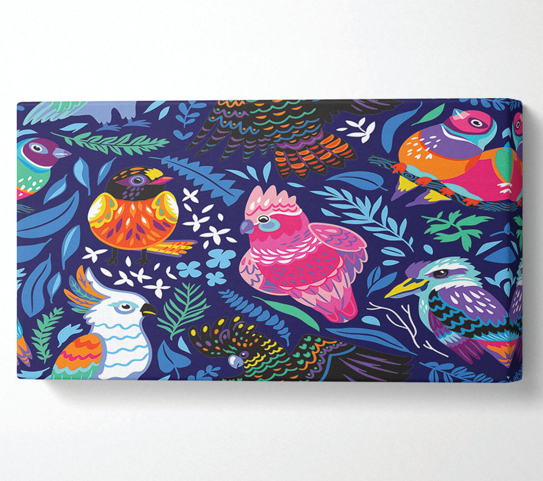  A Canvas Print of Cartoon Paradise Birds Canvas Art