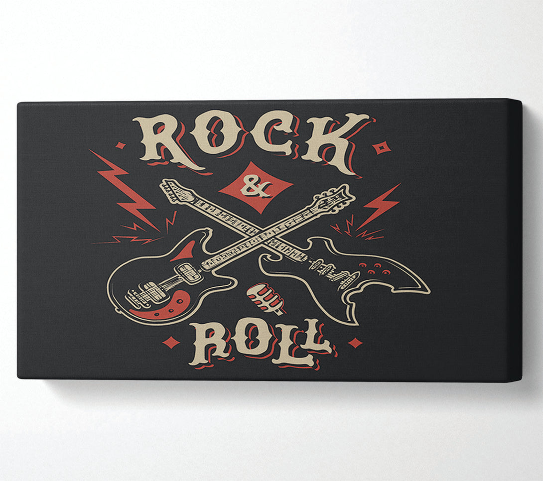  A Canvas Print of Rock And Roll Guitars Canvas Print