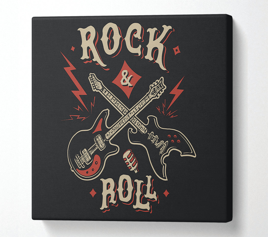  A Canvas Print of Rock And Roll Guitars Canvas Print
